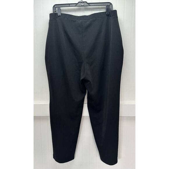 Chicos Collection Ankle Dress Pants 3 (US 16/XL) Black Pull On Zippers *Altered - Picture 2 of 15